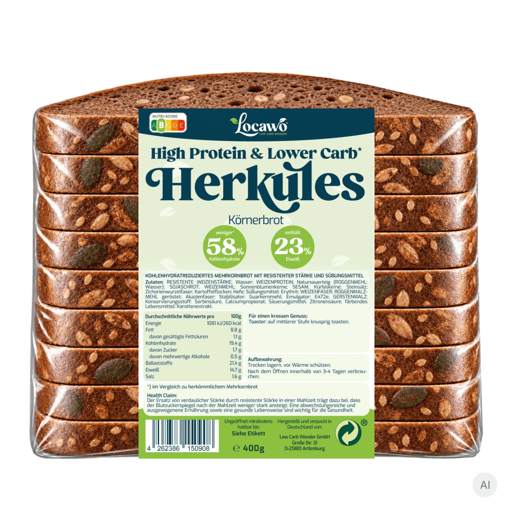 Locawo High Protein Low Carb Körnerbrot 1