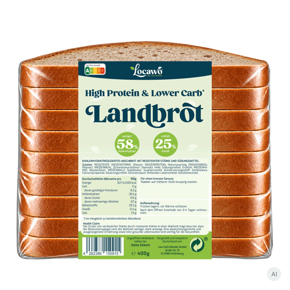 Locawo High Protein Low Carb Landbrot 1