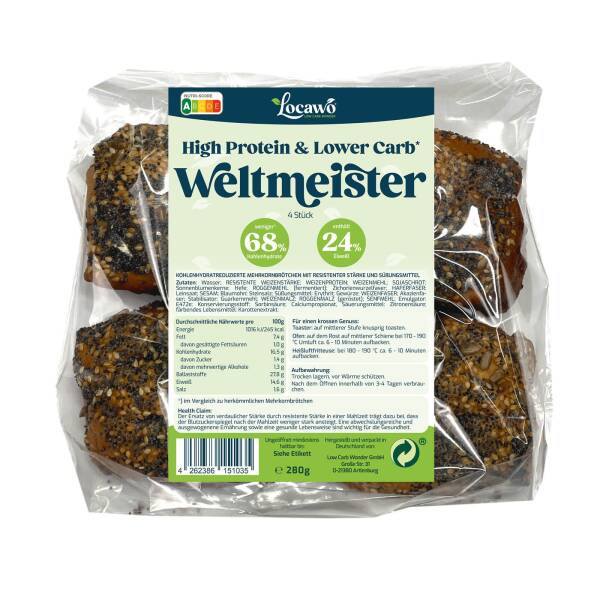 Locawo High Protein Low Carb Weltmeister Rolls 1