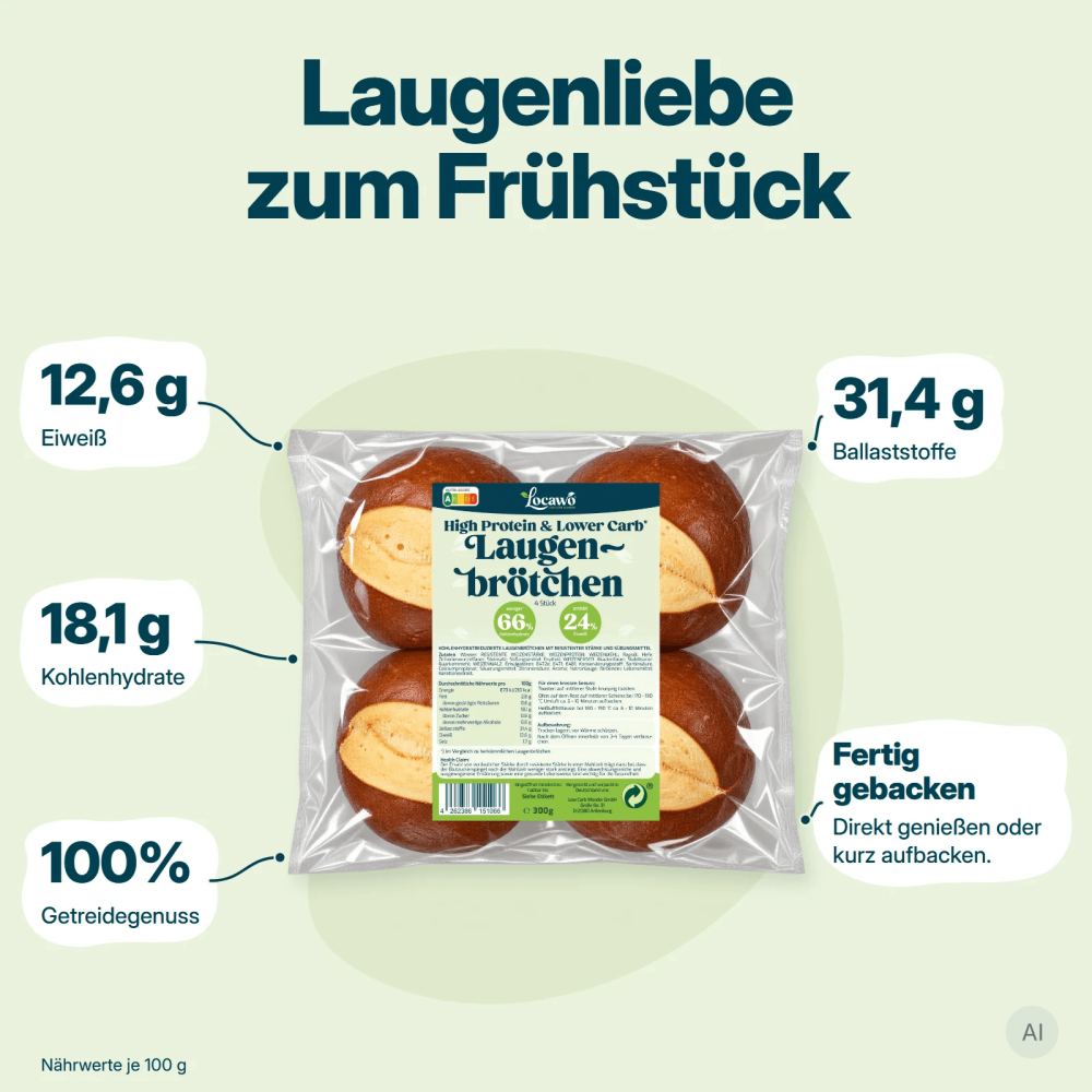 Locawo High Protein Low Carb Laugenrolls 3