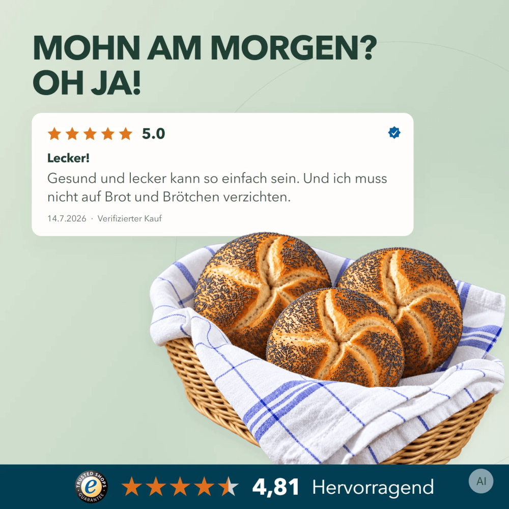 Low Carb Wonder® High Protein Poppy Seed Rolls