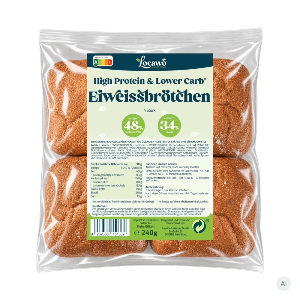 Locawo Low Carb Eiweissbroetchen 1