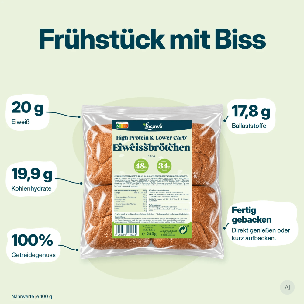 Locawo Low Carb Eiweissbroetchen 3