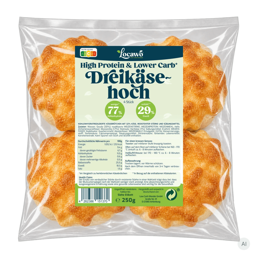 Locawo High Protein Low Carb Dreikäsehoch 1