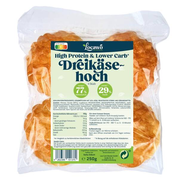 High Protein & Low Carb Dreikäsehoch