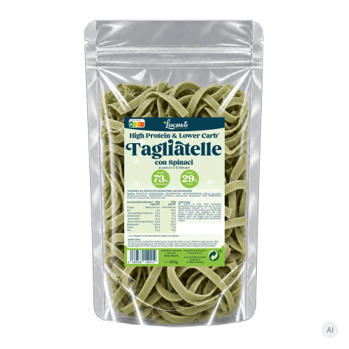 Locawo High Protein Low Carb Tagliatelle con Spinaci 1