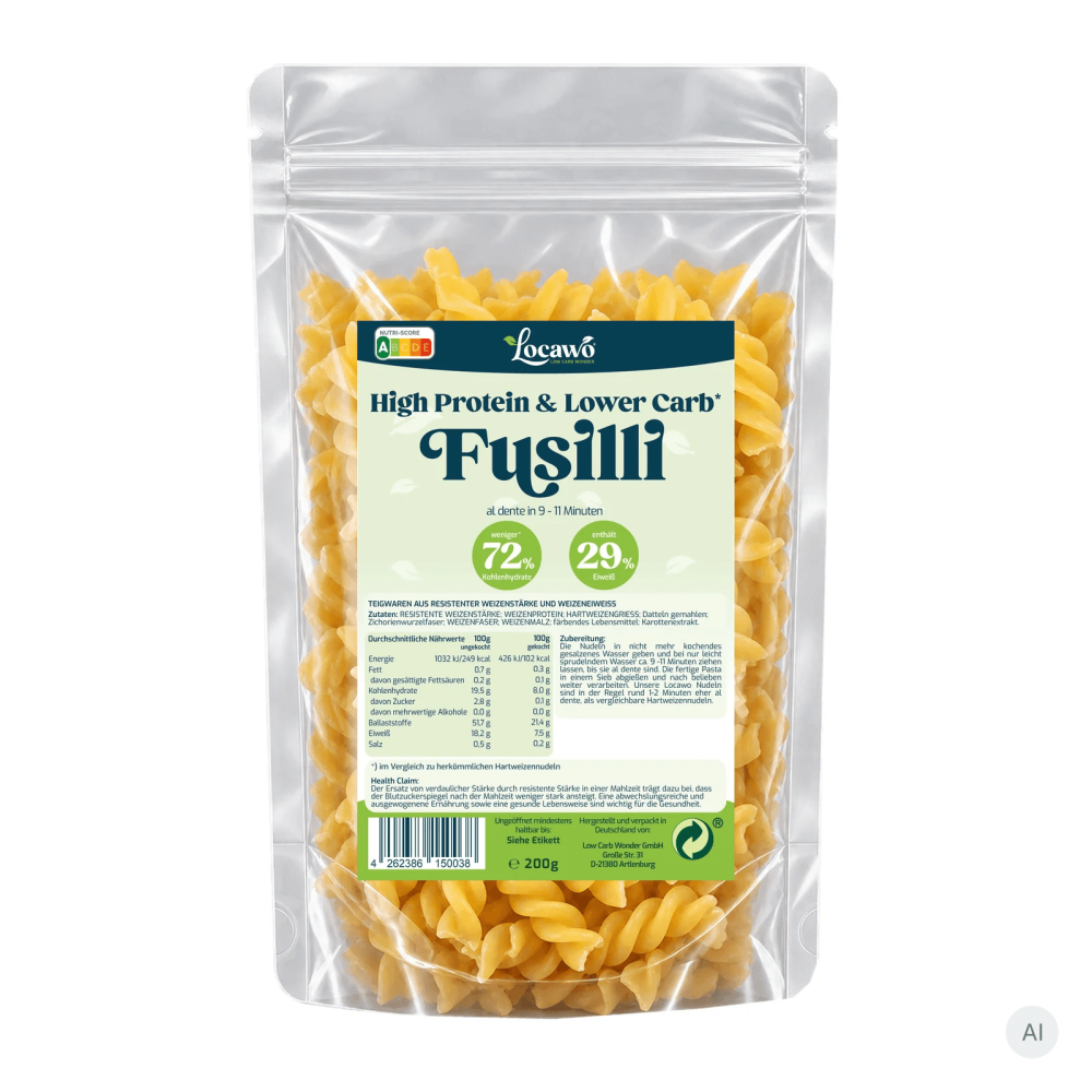 Locawo High Protein Low Carb Fusilli 1