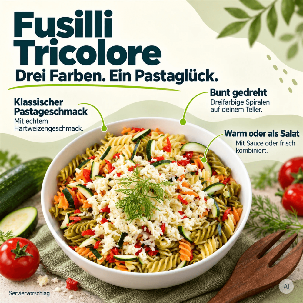Low Carb Wonder® High Protein Fusilli Tricolore