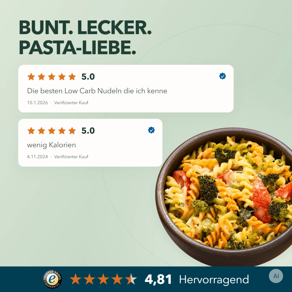 Low Carb Wonder® High Protein Fusilli Tricolore