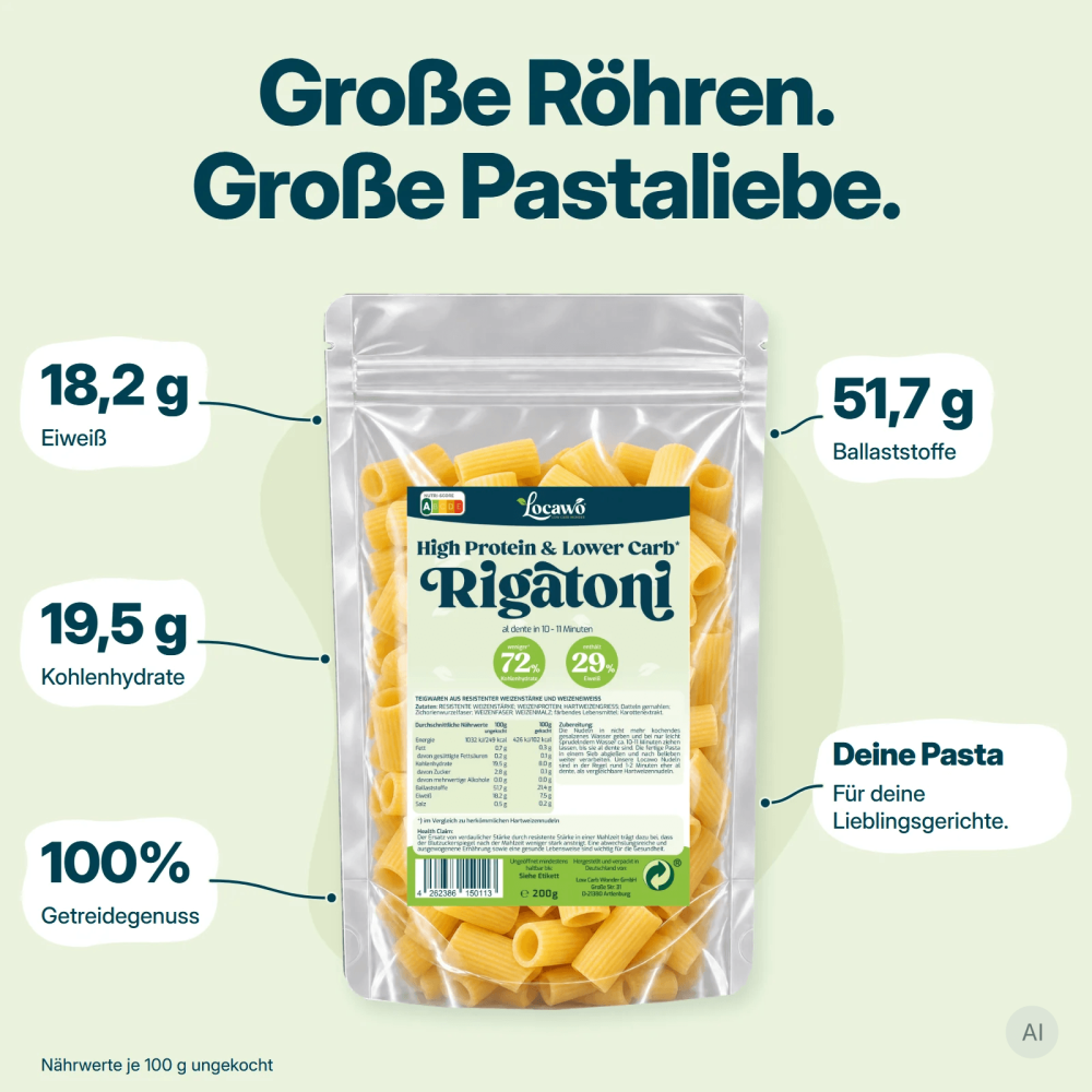 Locawo High Protein Low Carb Rigatoni 3