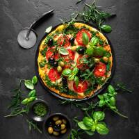 High Protein &amp; Low Carb Pizza Base Baking Mix