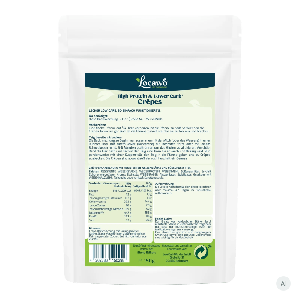 Low Carb Wonder® High Protein Crêpe Baking Mix