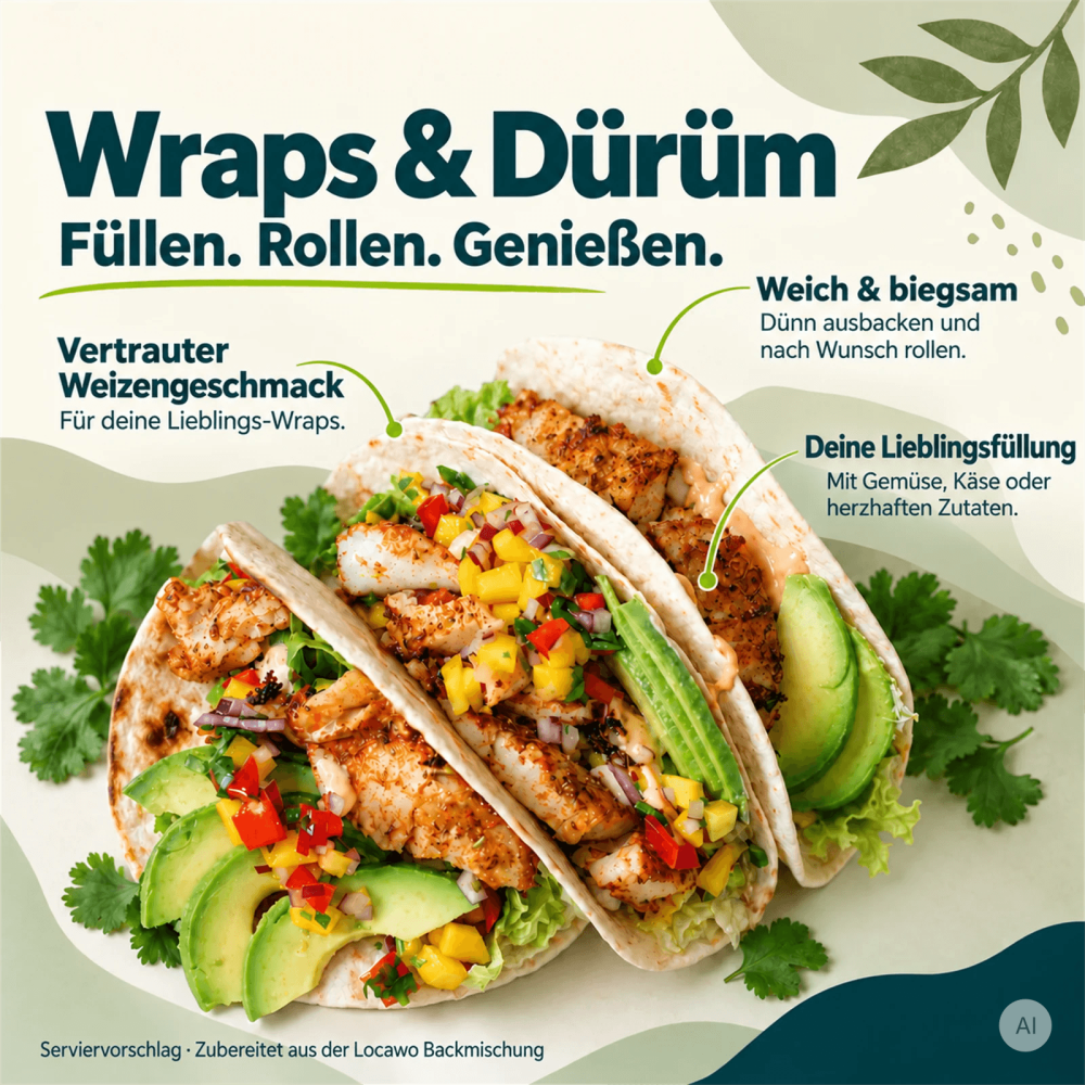 Low Carb Wonder® High Protein Wraps & Dürüm Backmischung